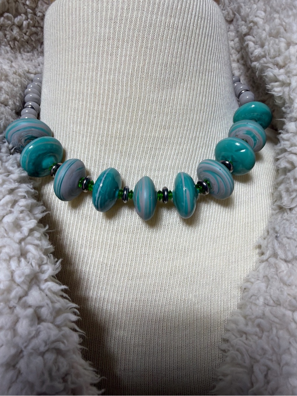 Vintage Dakota West Designs (Shubes) Sterling Silver and Beaded Necklace